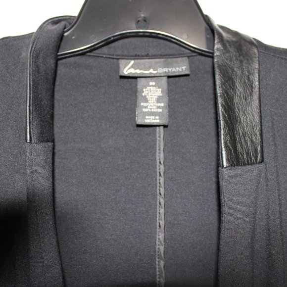 Lane Bryant Black Jacket with Leather Trim - Picture 2 of 6